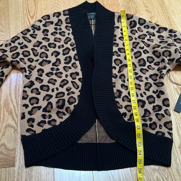 New! Tahari XS animal print open cardigan sweater. - Picture 7 of 9